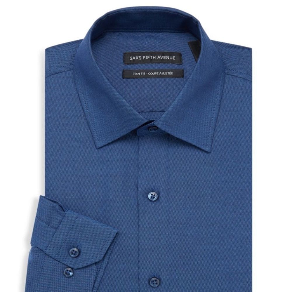 NWT Men's Trim-Fit Oxford Dress Shirt - Picture 1 of 3